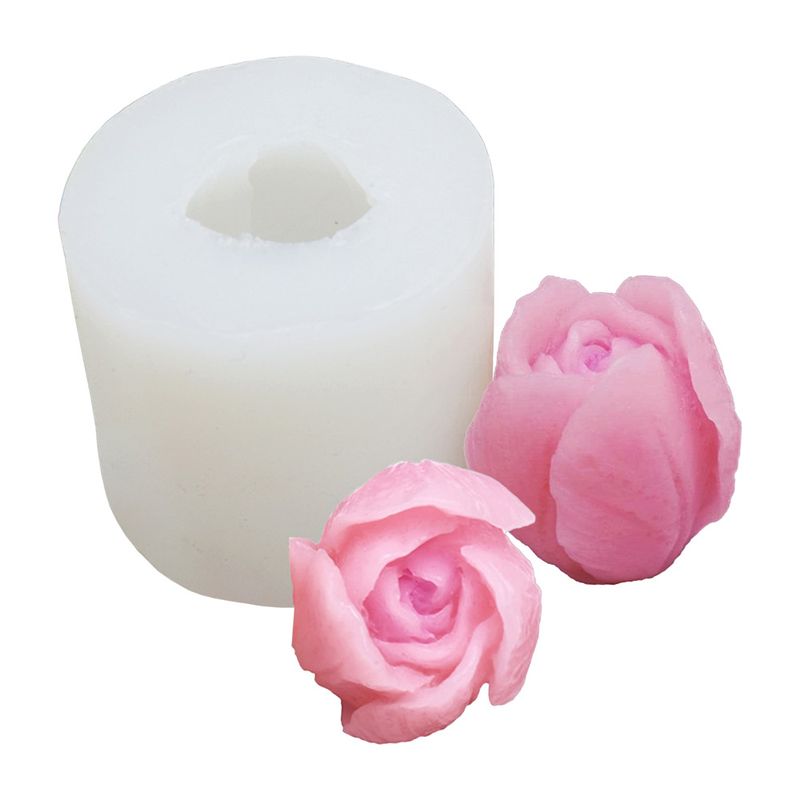 GENERICO - Molde Silicona Para Jabón Fondant Forma De Flor Tulipán 3d