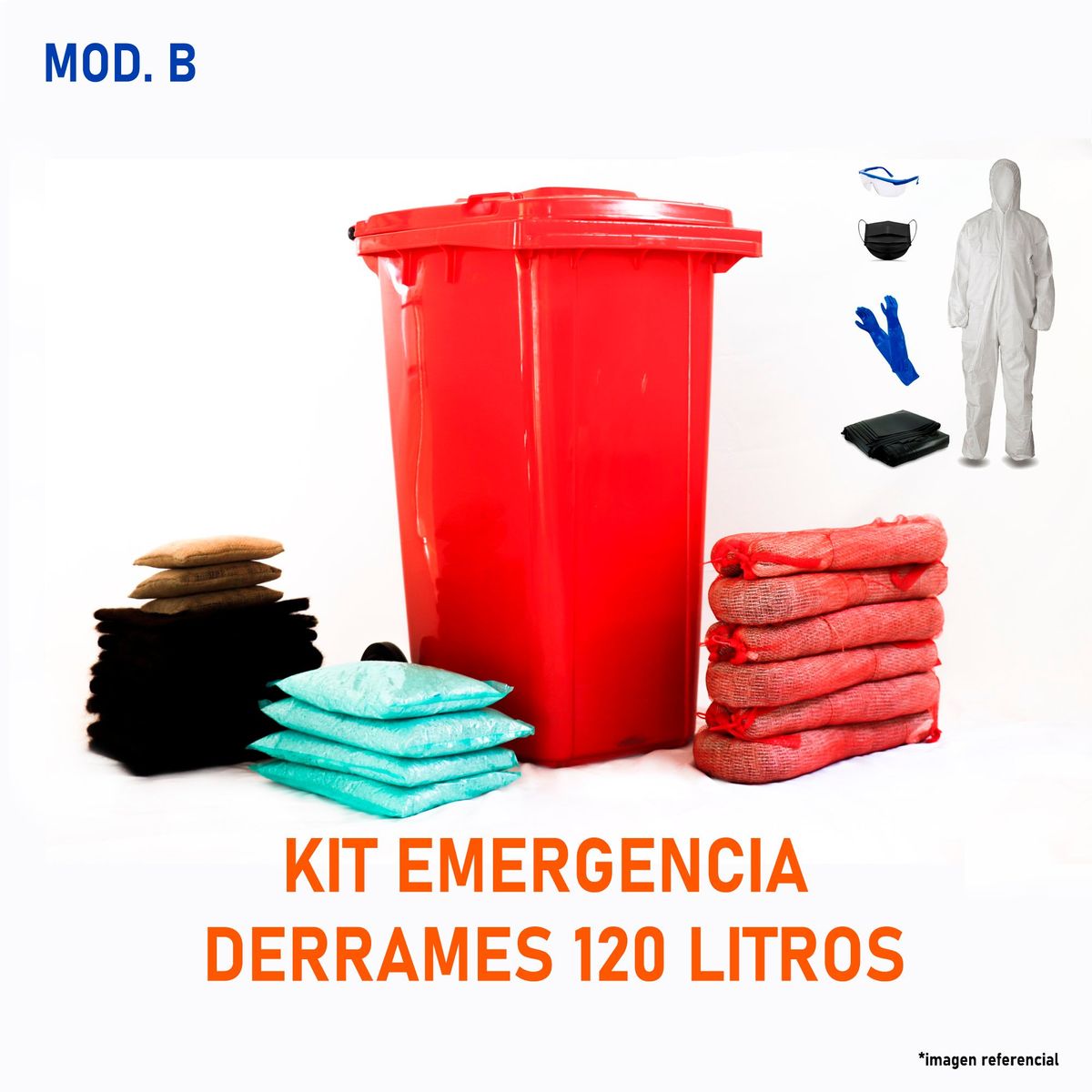 GENERICO - KIT EMERGENCIA DERRAME 120B LITROS