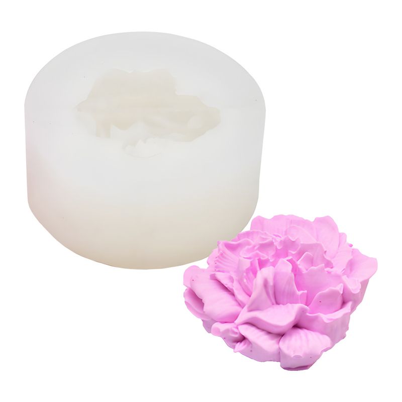 GENERICO - Molde Silicona Para Jabón Fondant Forma De Flor Clavel 3d