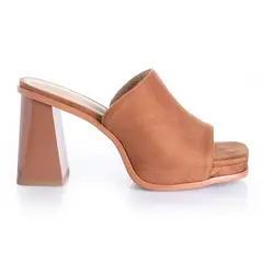 VIA UNO - Sandalia Mujer Camel 22533617