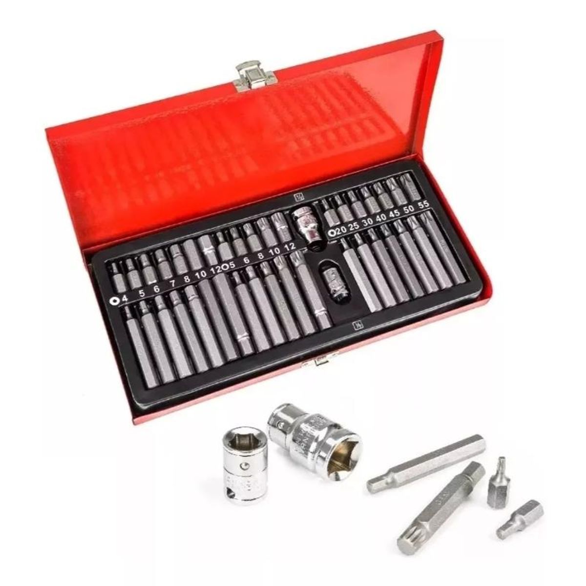 GENERICO - Juego De Dados 40 Piezas Y Puntas Torx T20 A T55 De Allen