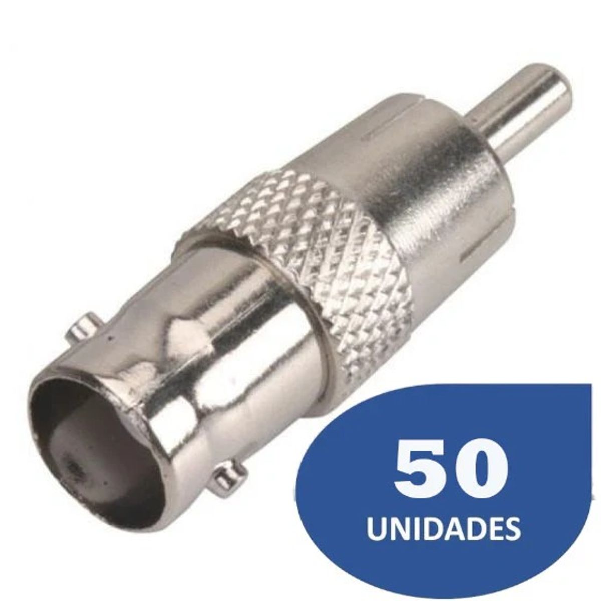 GENERICO - PACK 50 ADAPTADORES BNC A RCA MACHO