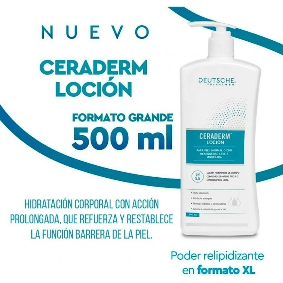 PHARMA - Ceraderm Loción Hidratante Corporal 500ml.-