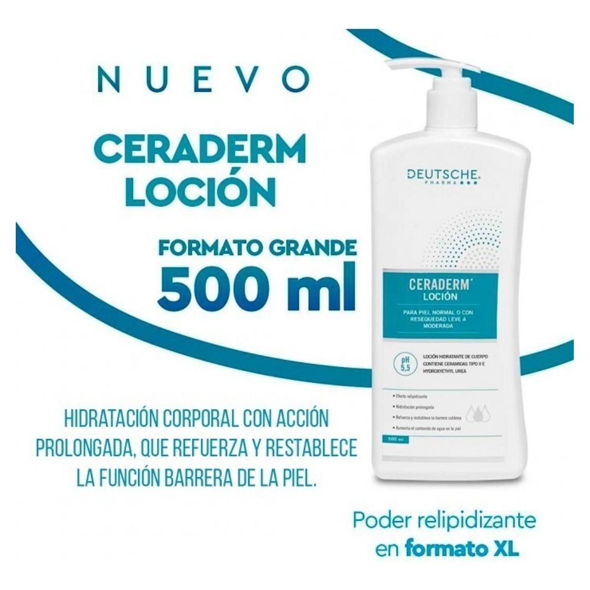 PHARMA - Ceraderm Loción Hidratante Corporal 500ml.-