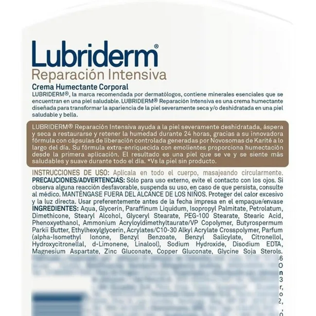 LUBRIDERM - Lubriderm Reparación Intensiva X 750 Ml.-