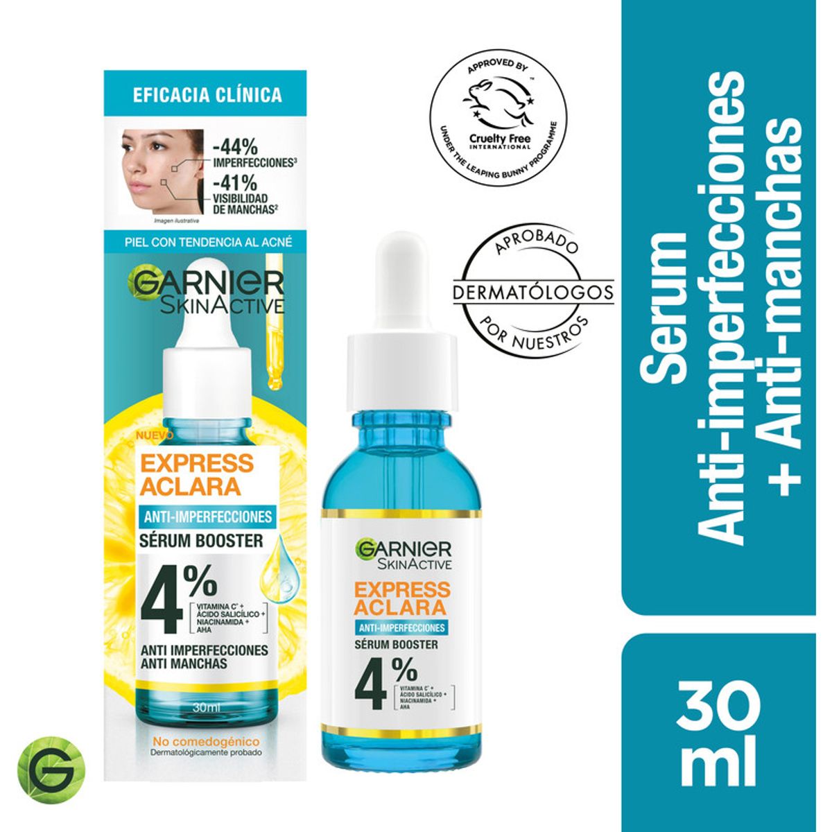 GARNIER - Sérum Garnier Anti-imperfecciones Con Ácido Salicílico.-