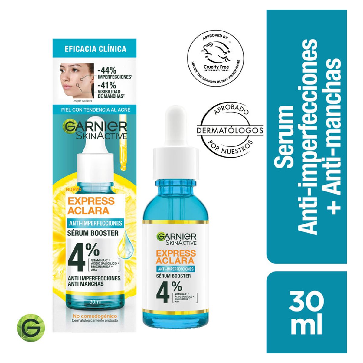 GARNIER - Sérum Garnier Anti-imperfecciones Con Ácido Salicílico.-