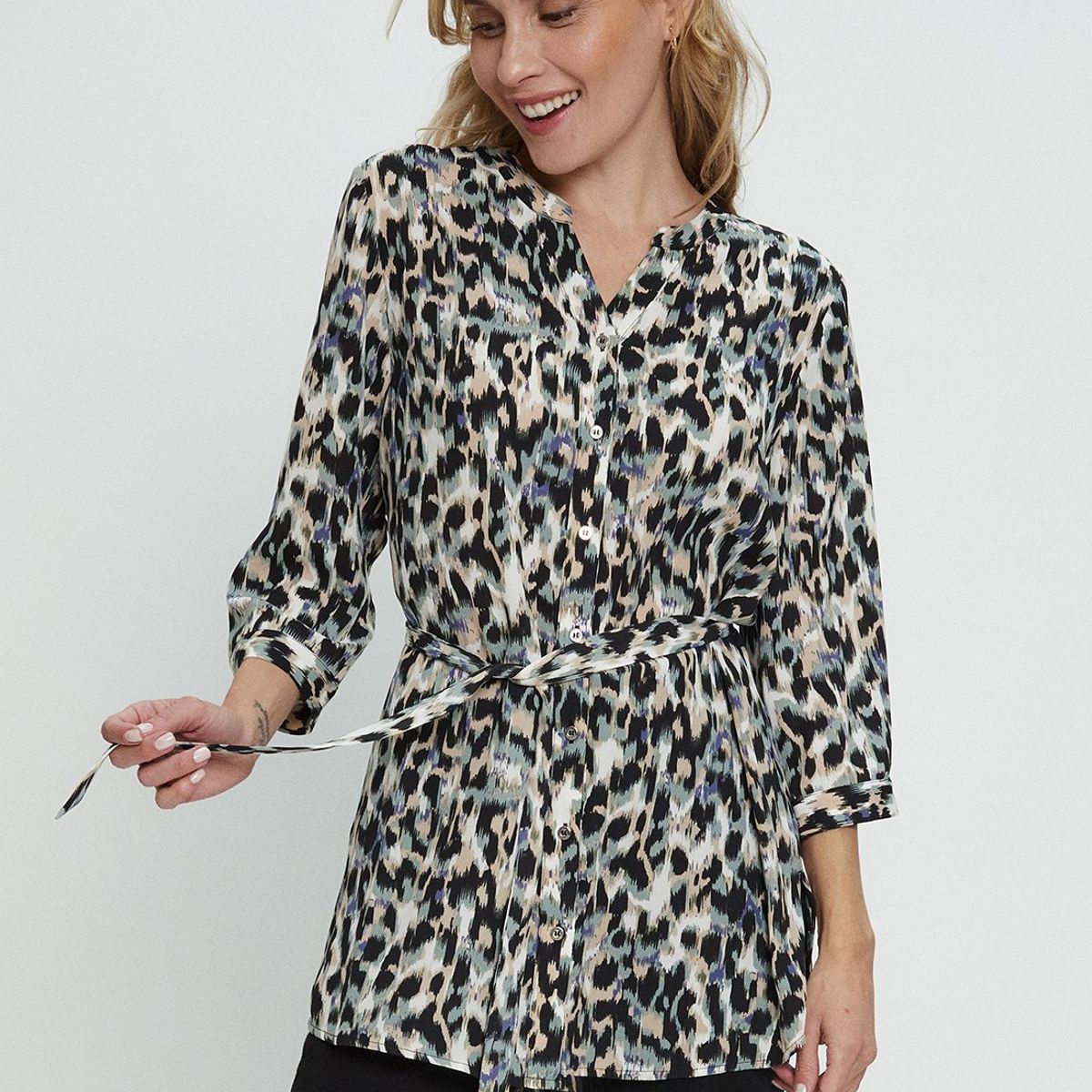 MA GRIFFE - Blusa Manga Larga Crudo Mujer Magriffe