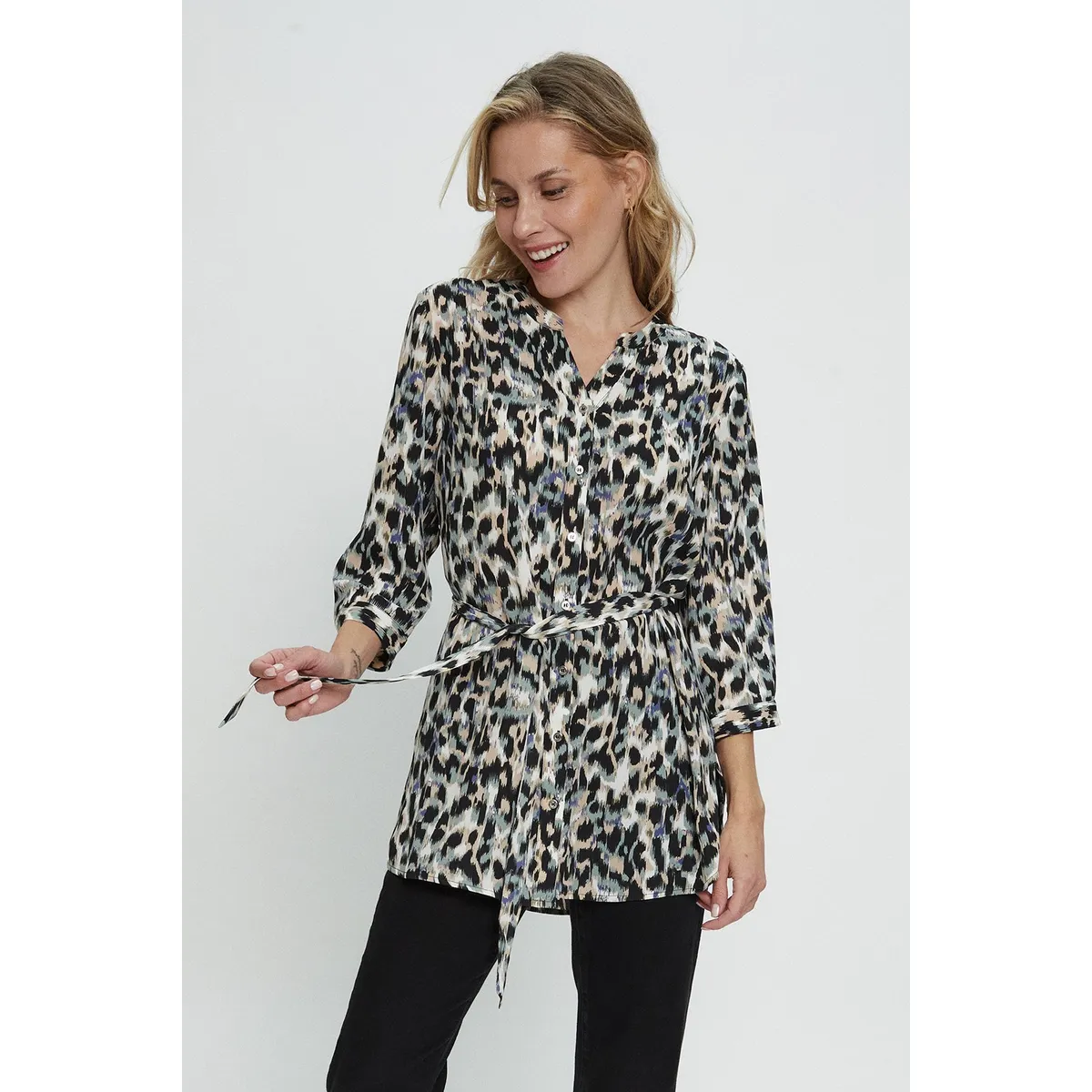 MA GRIFFE - Blusa Manga Larga Crudo Mujer Magriffe