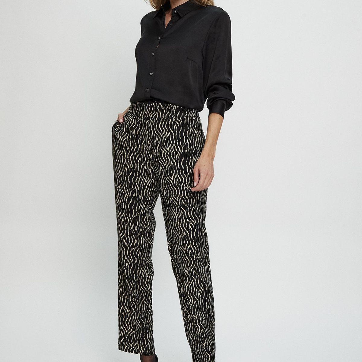MA GRIFFE - Pantalon Negro Mujer Magriffe