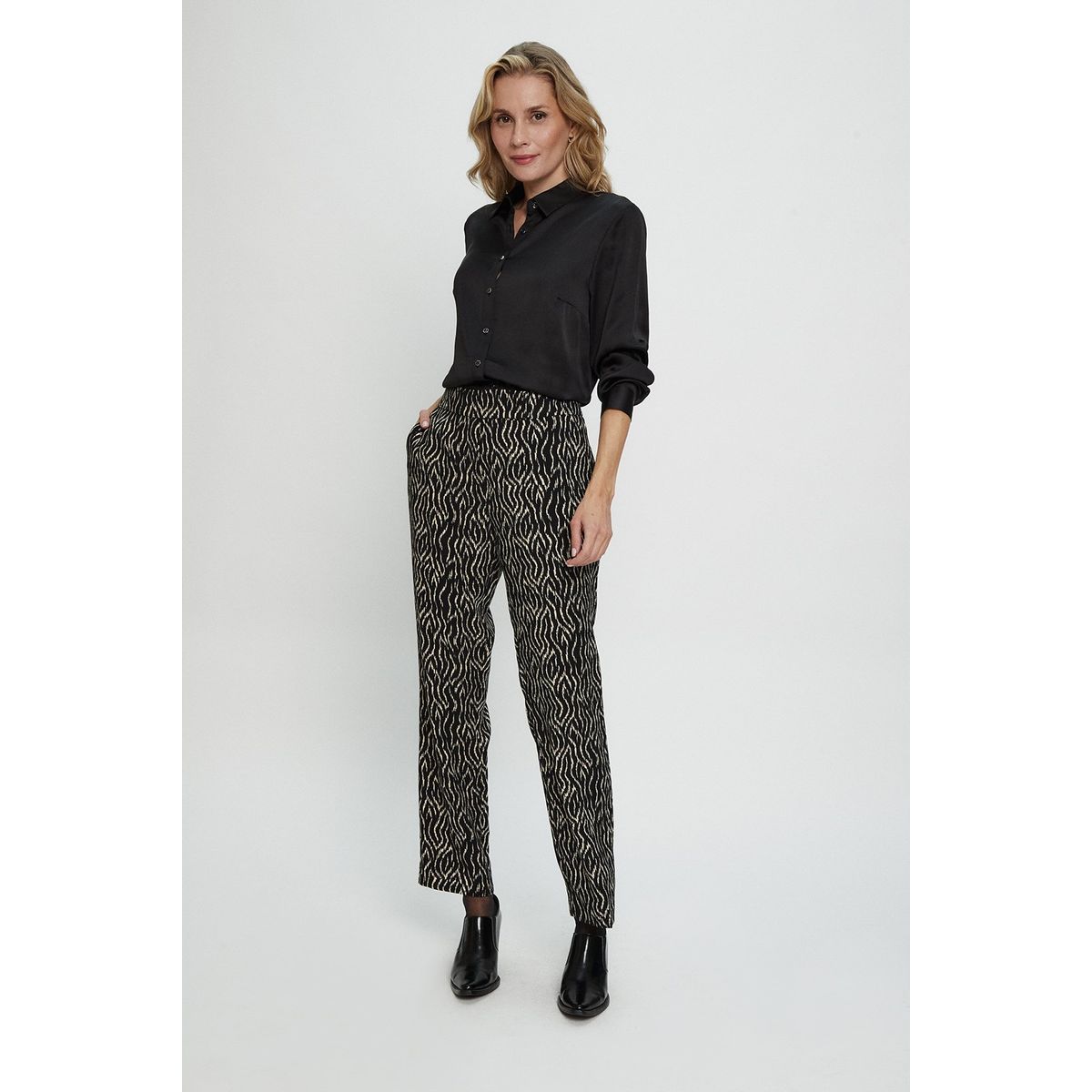 MA GRIFFE - Pantalon Negro Mujer Magriffe