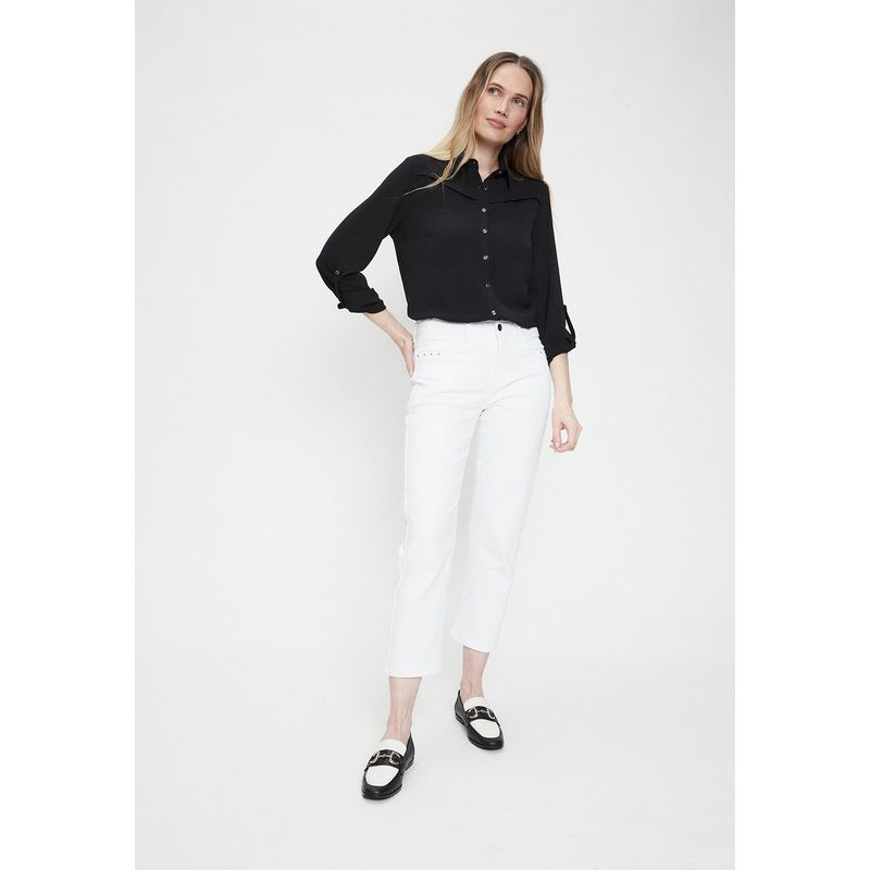 MA GRIFFE - Blusa Lisa Negro Magriffe