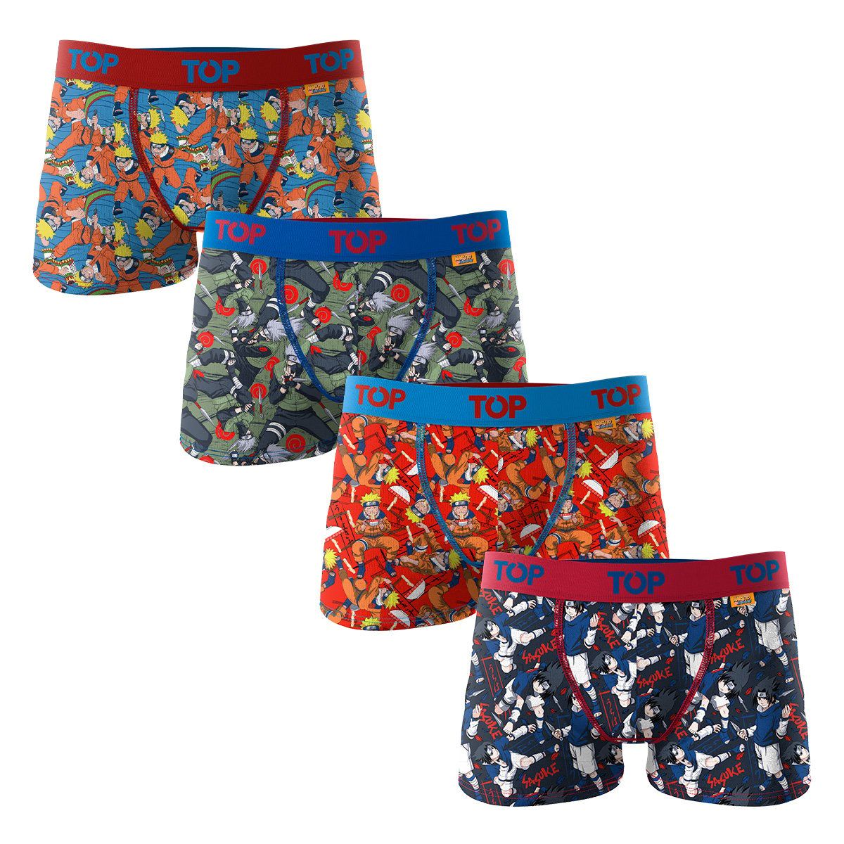 TOP - Bóxer Niño Algodón Naruto Pack 4 C1 Top