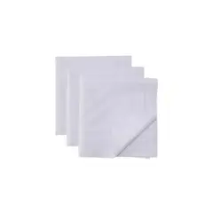 GENERICO - Pañuelos Blancos Para Hombre, 100% Algodon Pack 3 Und