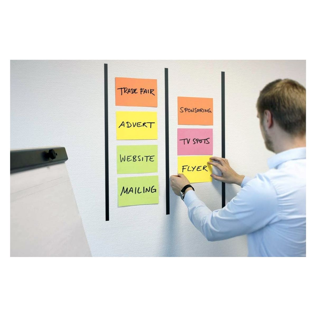 GENERICO - Pack 200 Notas Adhesivas Grandes 20x15cms Colores - SC