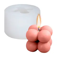 GENERICO - Molde De Silicona Para Velas Cubo Pequeño Burbujas 3d Diy