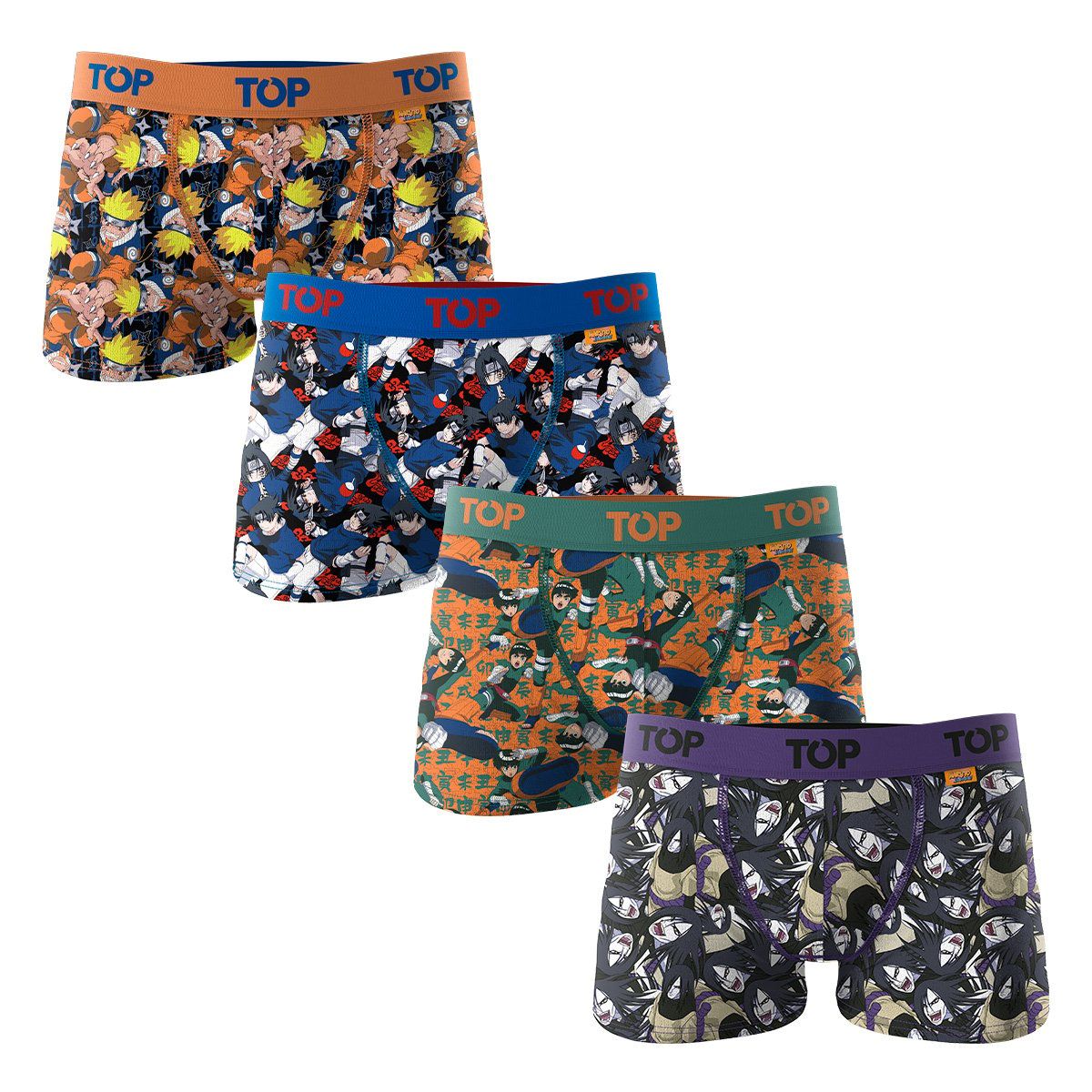 TOP - Bóxer Niño Algodón Naruto Pack 4 C2 Top