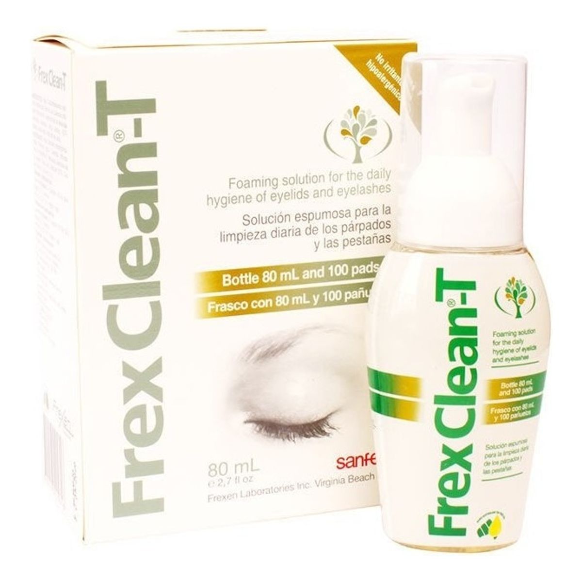 NOVA - Frex Clean-t Limpieza Parpados Pestañas Solución 80ml+80 Pañ
