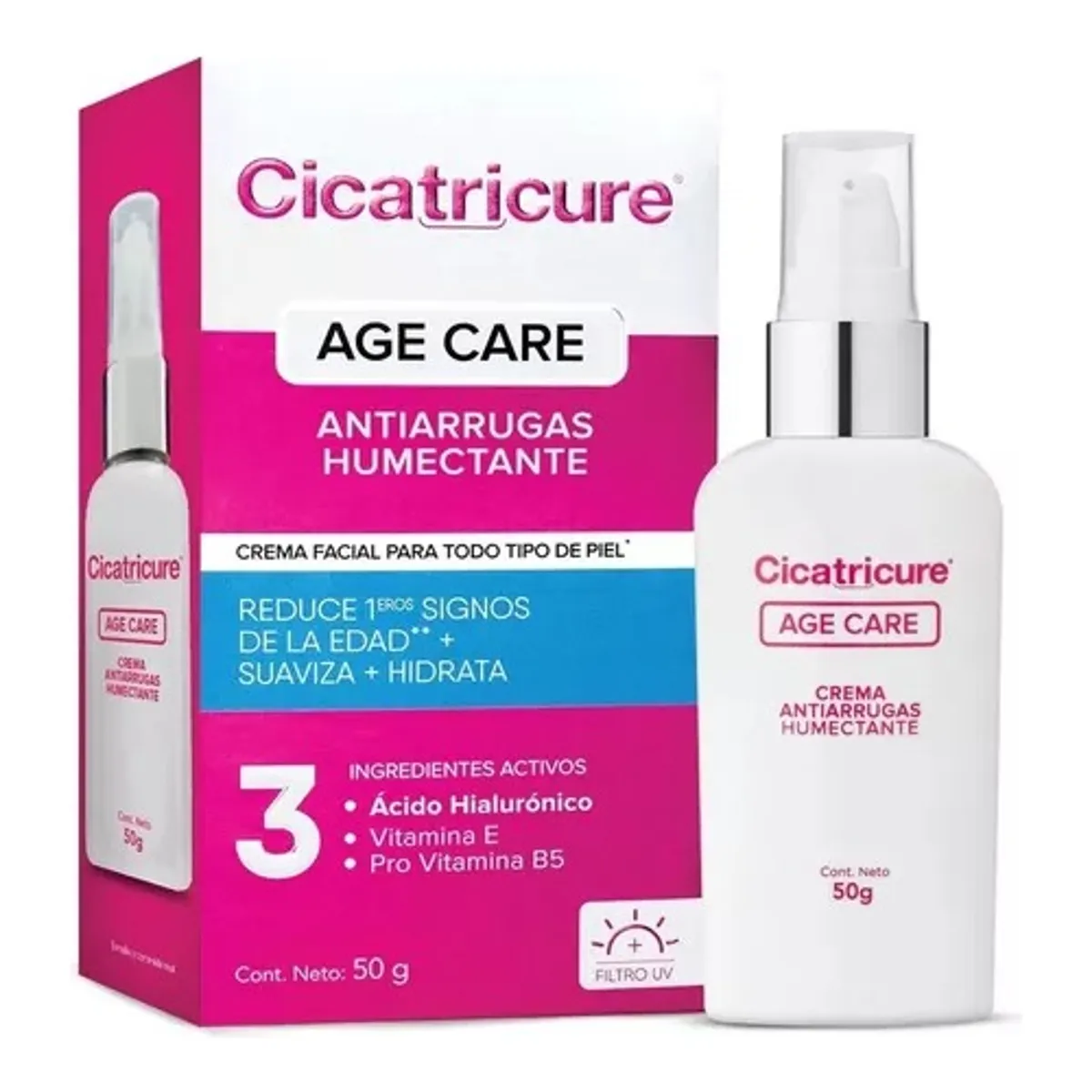 GENOMMA LAB - Cicatricure Crema Antiarrugas Humectante Age Care 50 Gr