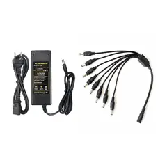 GENERICO - Fuente Poder 12V 8A + Cable Poder + Pulpo de 8