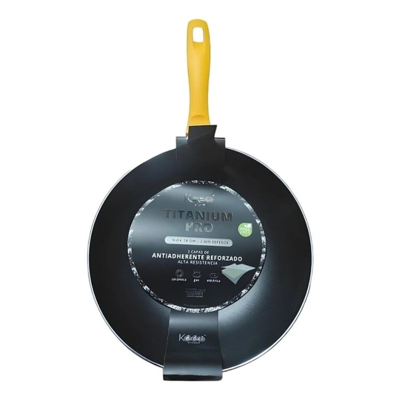 KEEP - SARTEN WOK TITANIUM PRO AMARILLO