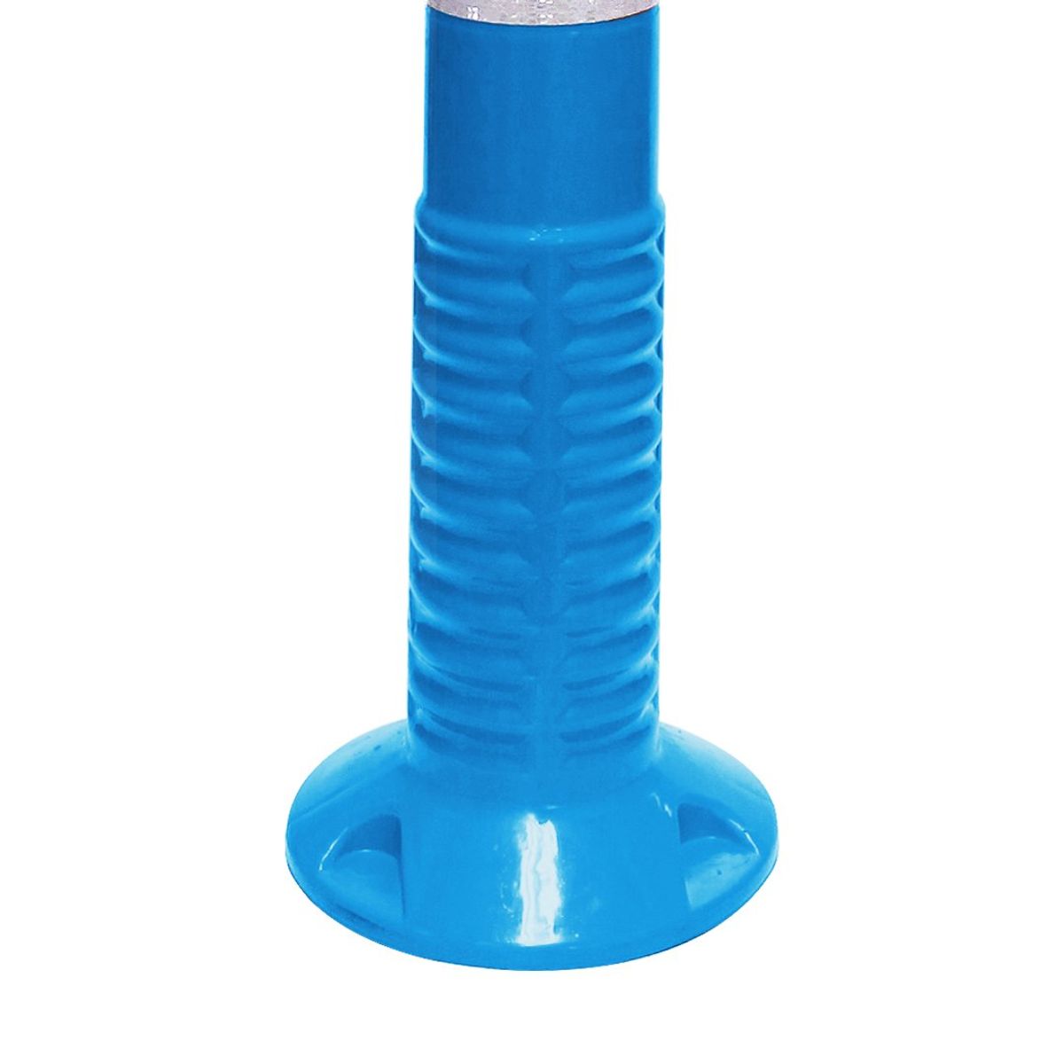 QRUBBER - Hito vialidad poliuretano 75 cm 3 cintas azul QRubber