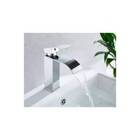 Llave Monomando Lavamanos Estilo Cascada Curva