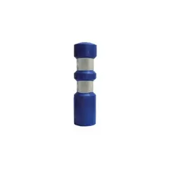 QRUBBER - Hito Tubular Fijo Azul 75cm 2 Cintas Azul