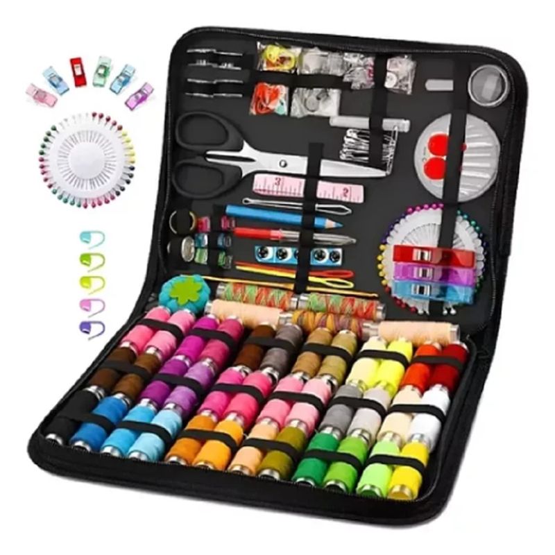GENERICO - Set De Costura Kit Costurero Hilos Bordado Estuche 206 Pieza