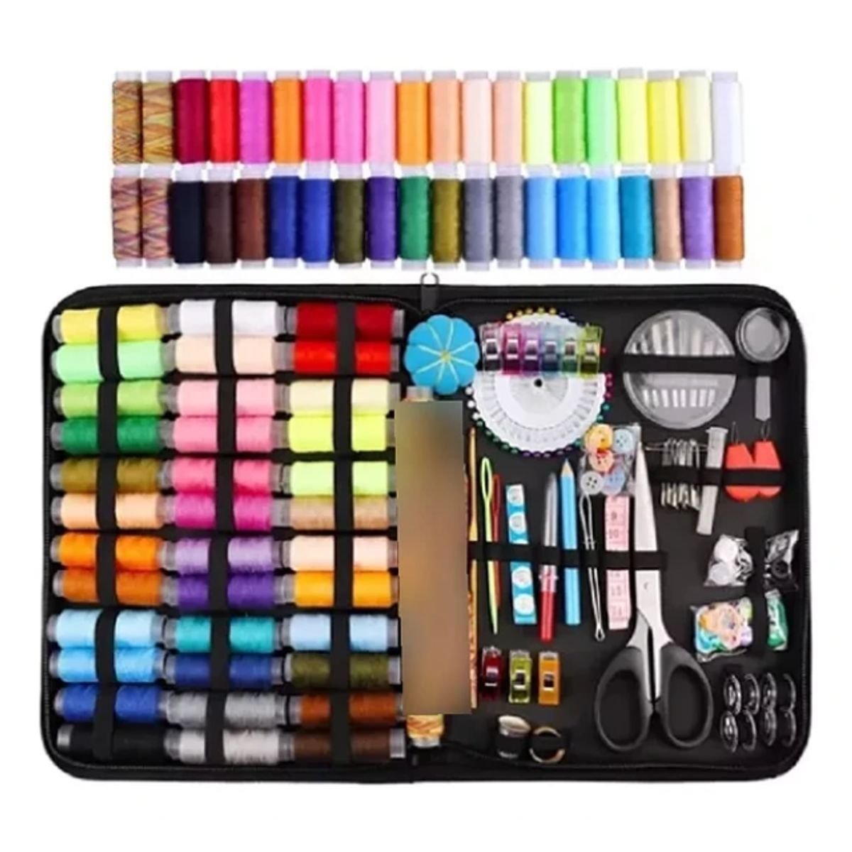 GENERICO - Set De Costura Kit Costurero Hilos Bordado Estuche 206 Pieza