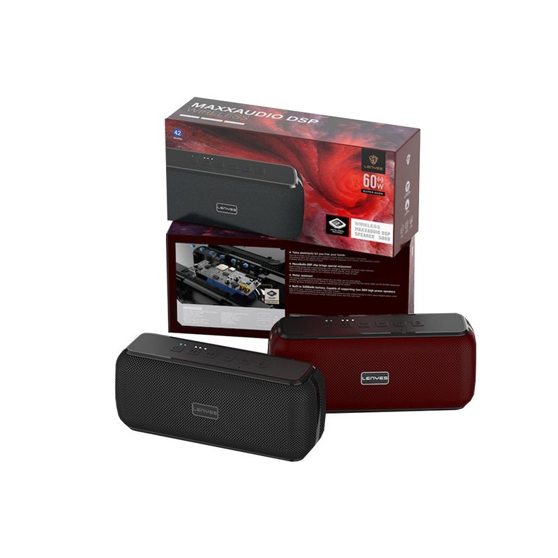 LENYES - Parlante portátil Lenyes 60w Bluetooth 4.4 Rojo - S809