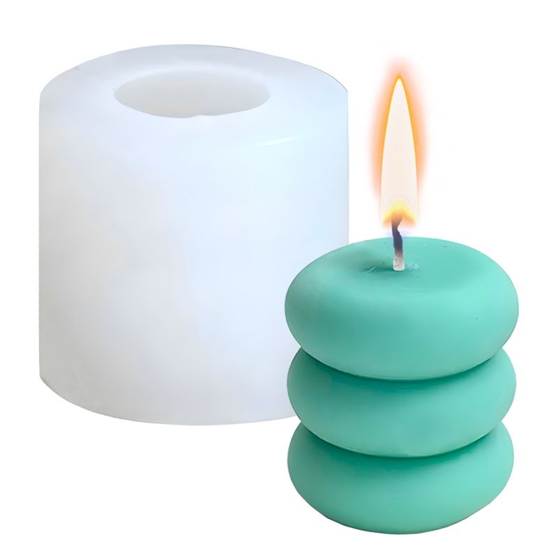 GENERICO - Molde De Silicona Para Velas Mini Cilindro Geométrico 3d Diy