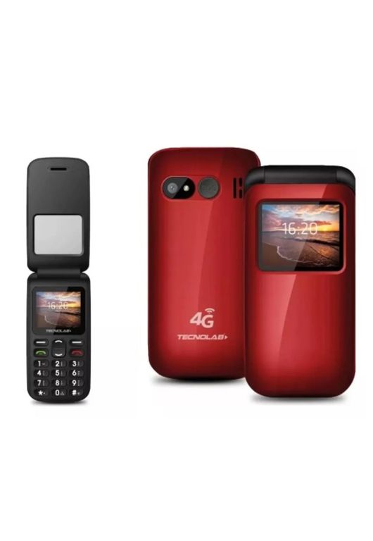 TELEFONO SENIOR TECNOLAB ALMEJA ROJO 4G TL456R