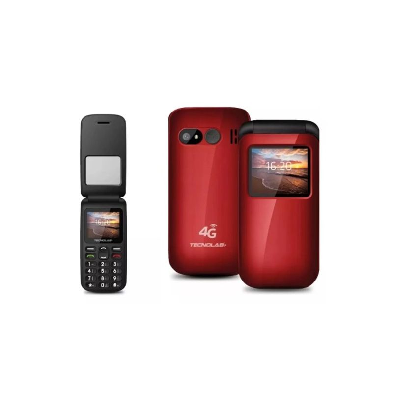 DBLUE - TELEFONO SENIOR TECNOLAB ALMEJA ROJO 4G TL456R DBLUE