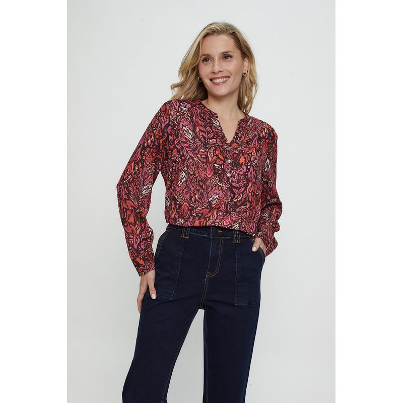 MA GRIFFE - Blusa Manga Larga Negro Mujer Magriffe_.