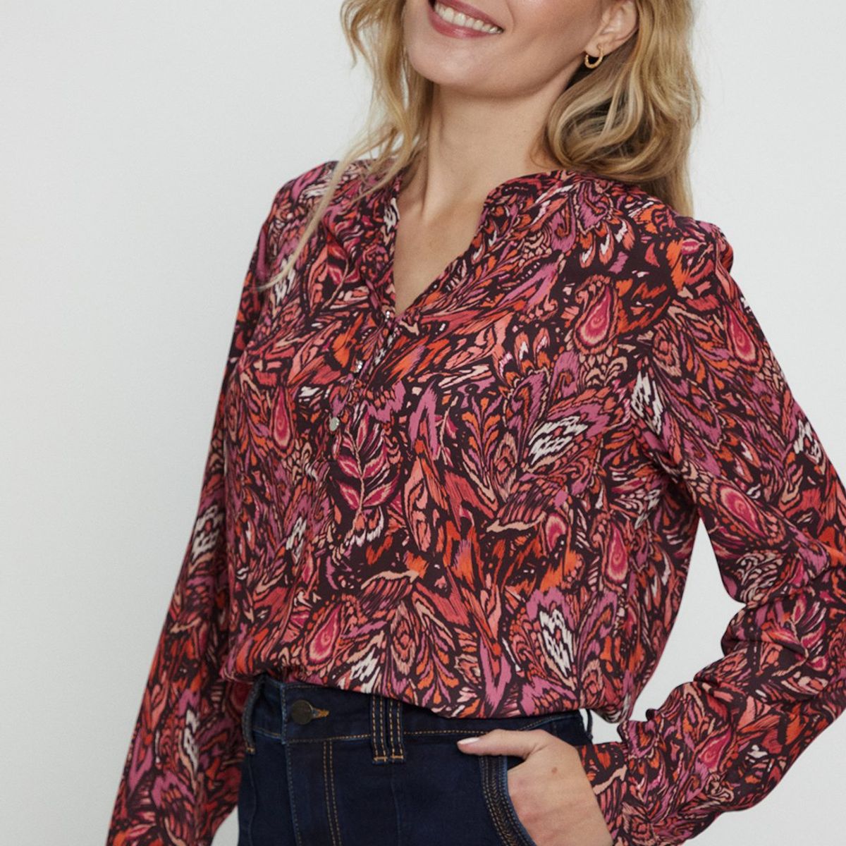 MA GRIFFE - Blusa Manga Larga Negro Mujer Magriffe