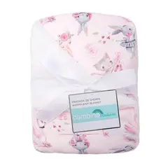 BAMBINO - Frazada De Sherpa Rosado Bailarinas Niña