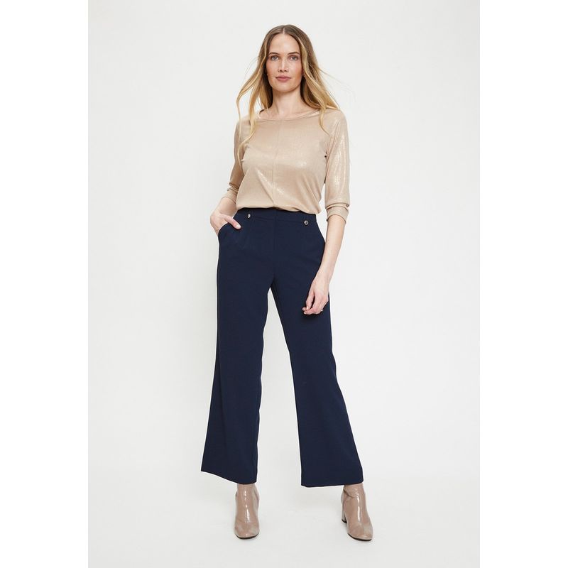 MA GRIFFE - Pantalon Liso Azul Magriffe