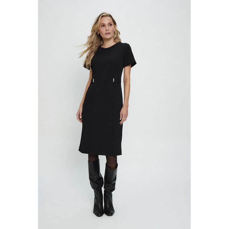 MA GRIFFE - Vestido Largo Negro Mujer Magriffe