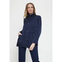 MA GRIFFE - Trench Liso Azul Magriffe