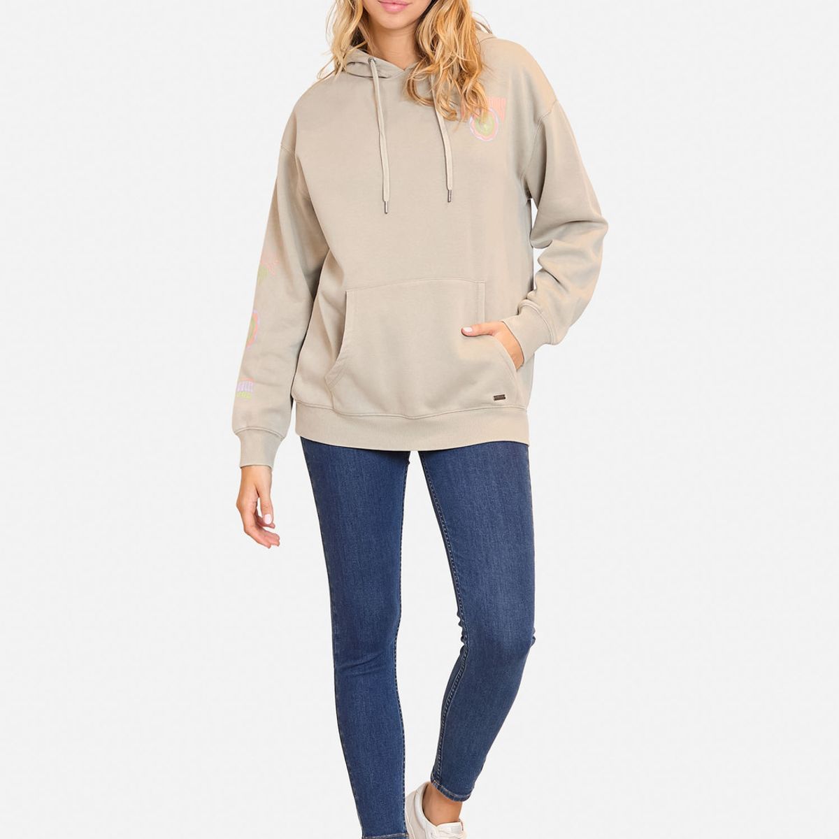 MAUI AND SONS - Poleron Canguro The Skull  Hoodie Verde  Mujer Maui And Sons