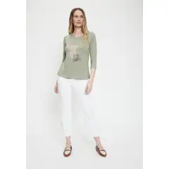 MA GRIFFE - Polera Estampada Verde Magriffe