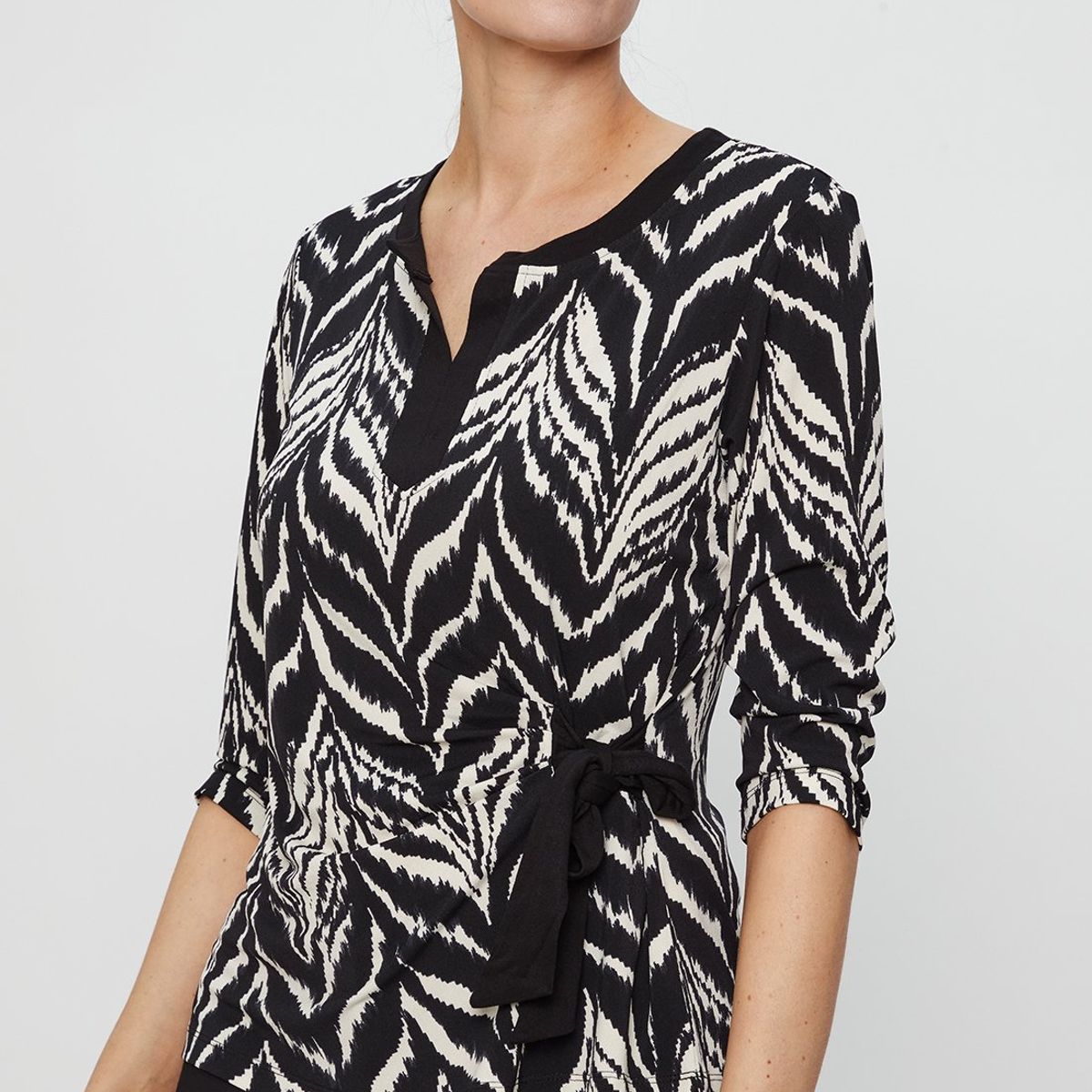 MA GRIFFE - Polera Manga Larga Negro Mujer Magriffe