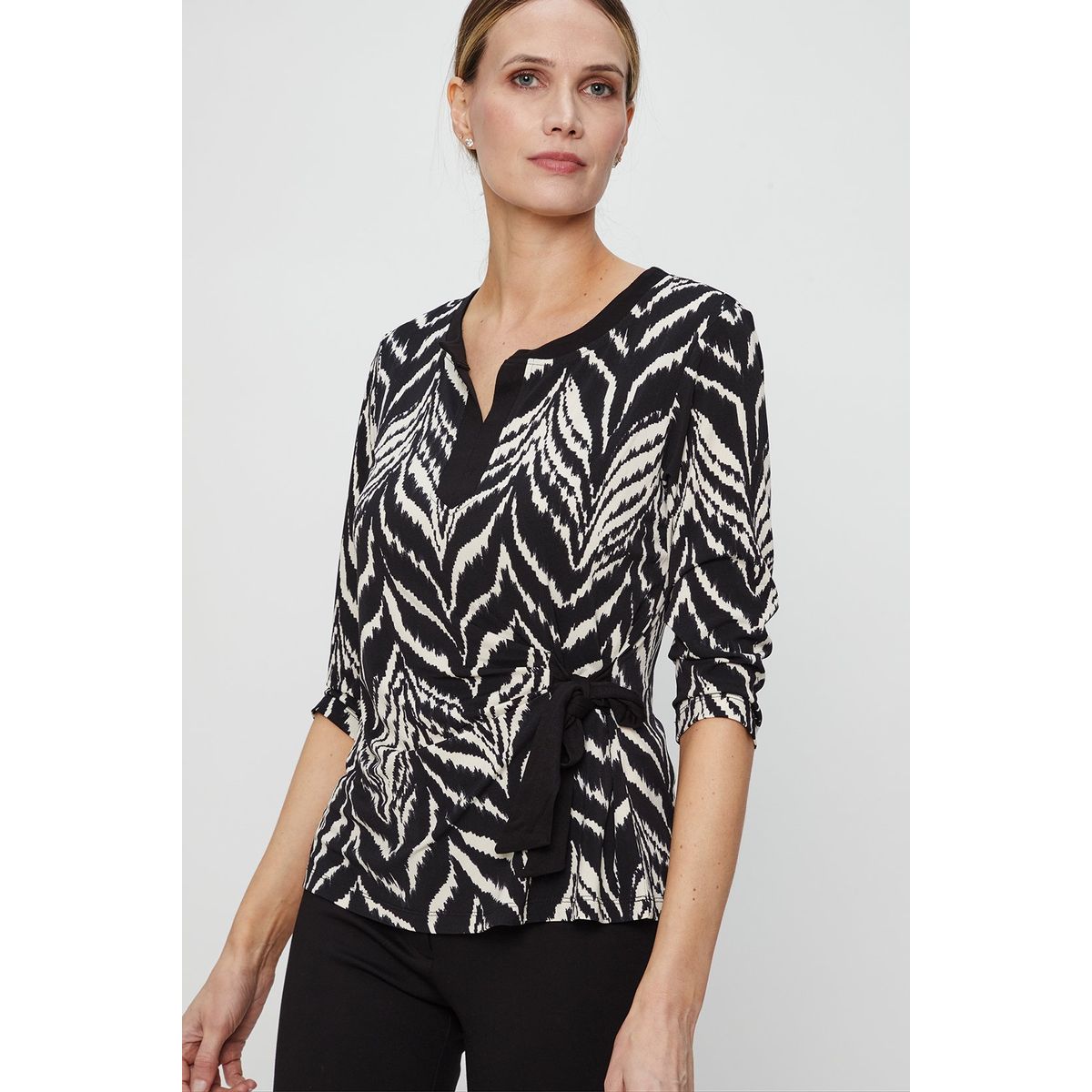 MA GRIFFE - Polera Manga Larga Negro Mujer Magriffe