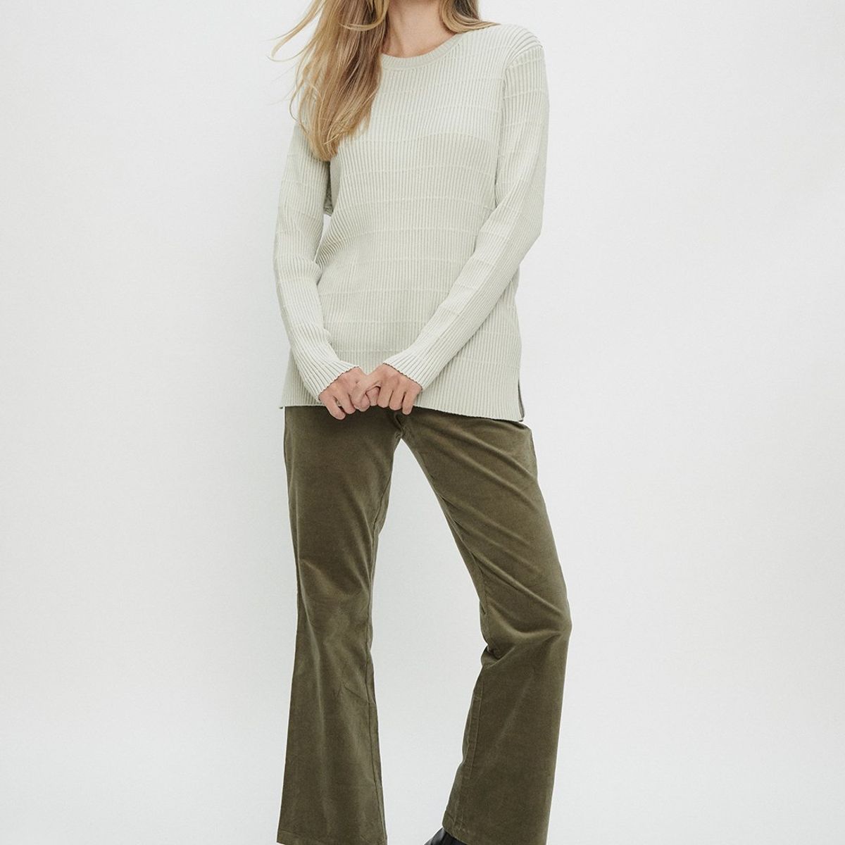 MA GRIFFE - Sweater Verde Agua Mujer Magriffe