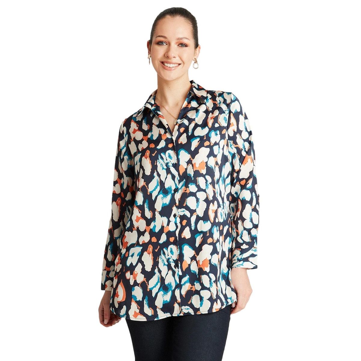 LORENZO DI PONTTI - Blusa Arena Manga Larga Cuello Camisero LORENZO DI PONTTI