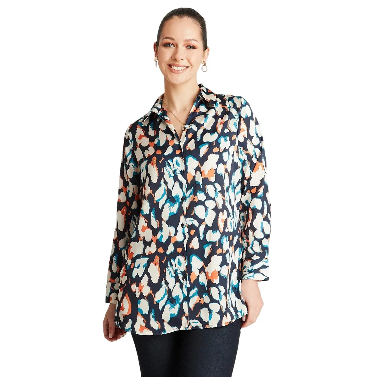 LORENZO DI PONTTI - Blusa Arena Manga Larga Cuello Camisero LORENZO DI PONTTI