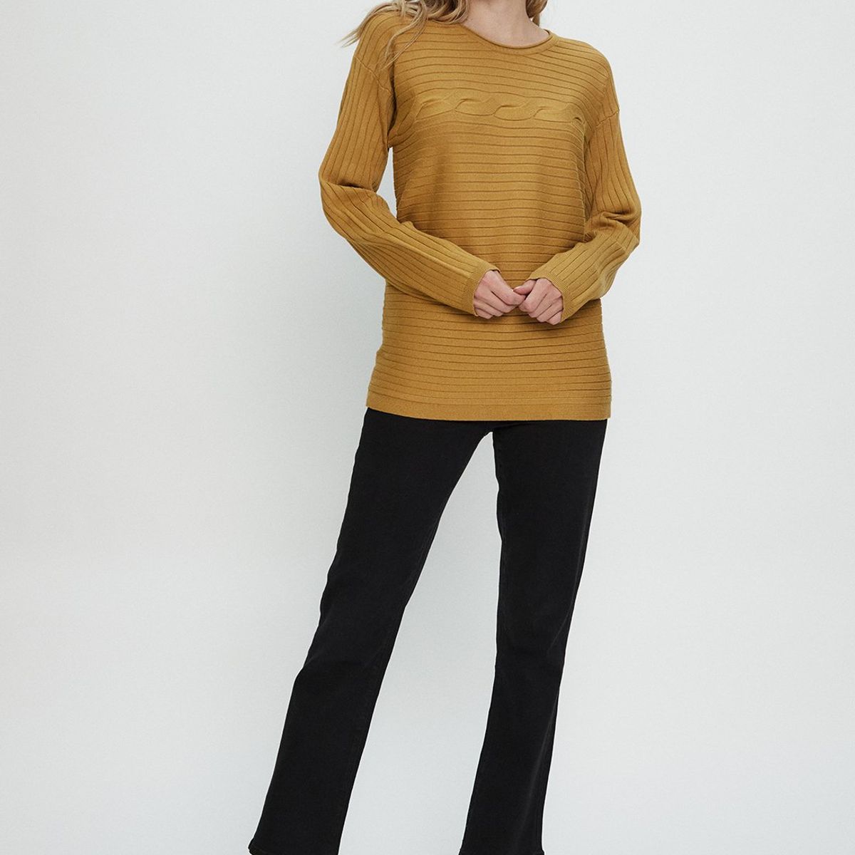 MA GRIFFE - Tejido Mostaza Mujer Magriffe