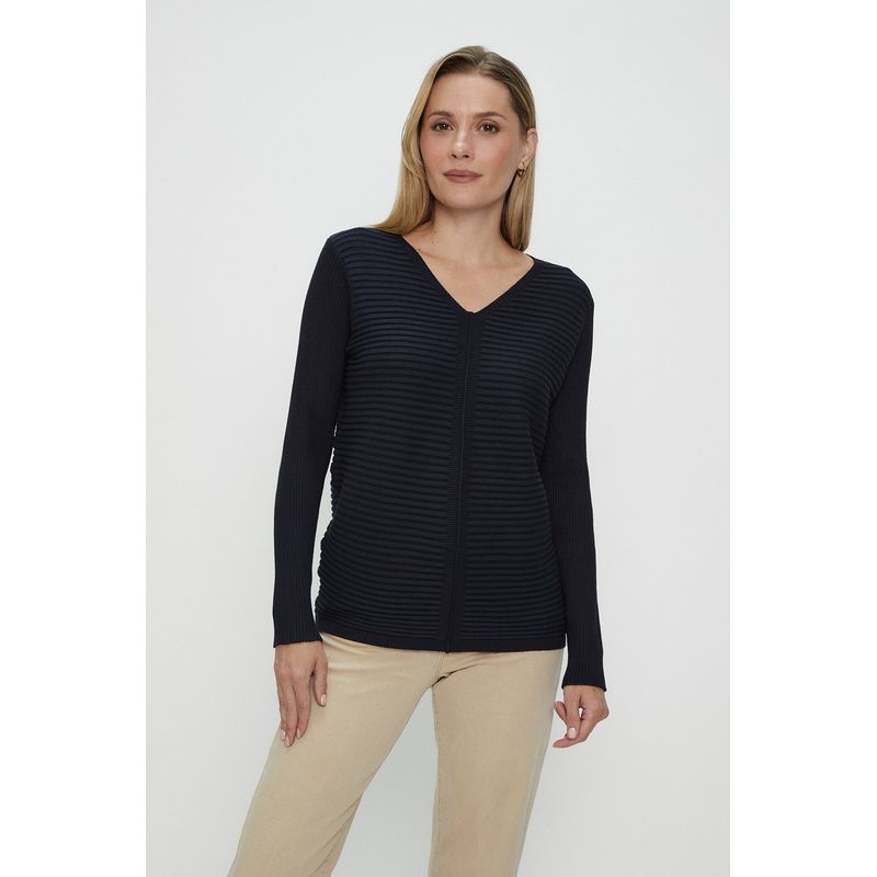 MA GRIFFE - Sweater Azul Marino Mujer Magriffe