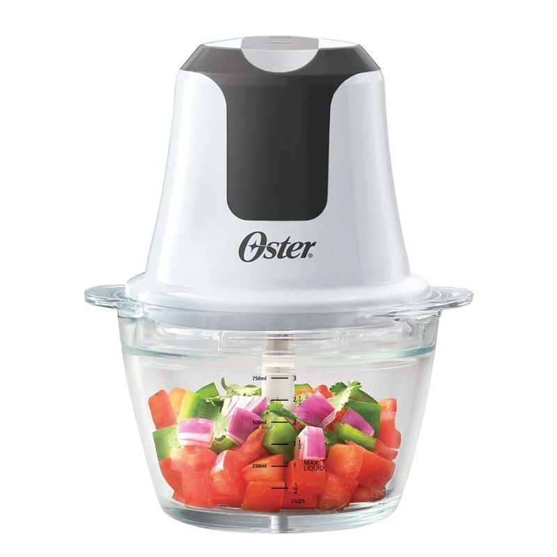 OSTER - Mini picadora Oster® 3 tazas con tazón de vidrio FPSTFP3340